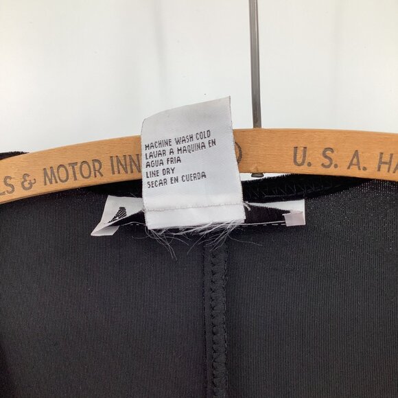 Another Thyme Black Velvet Short Sleeve Dress W/ Rhinestone Button Front Size 16 - Picture 5 of 6